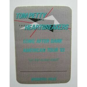 Tom Petty And The Heartbreakers Backstage Pass Original '83 Long After Dark Tour